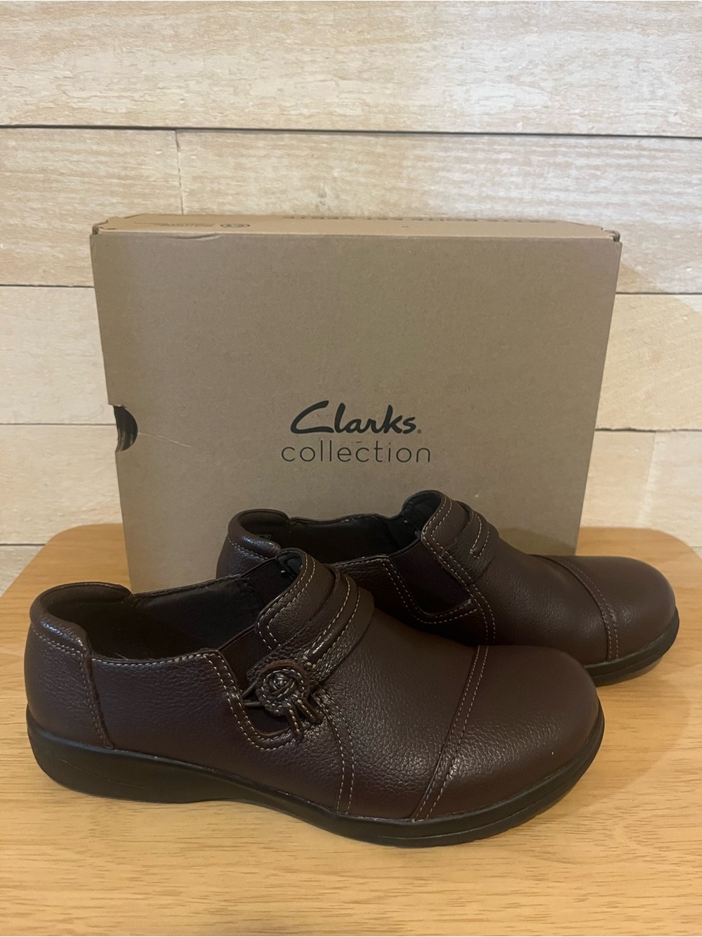 Clarks Cheyn Madi Leather Slip Ons Women’s Size 7.5 Wide